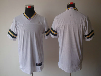 Nike Green Bay Packers Blank White Elite Jersey