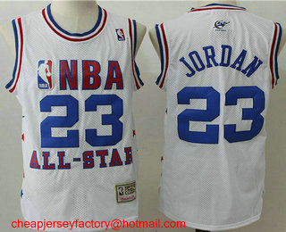 1991 All Star Wizards #23 Michael Jordan White Hardwood Classics Jersey