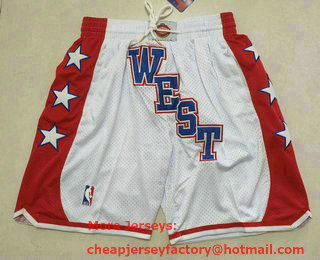 2004 All-Star West White Just Don Hardwood Classics Soul Swingman Throwback Shorts