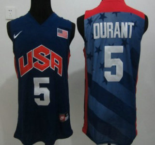 2012 Olympics Team USA 5 Kevin Durant Blue Kids Jersey