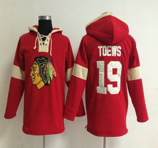 2014 Old Time Hockey Chicago Blackhawks #19 Jonathan Toews Red Hoody