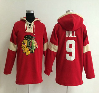 2014 Old Time Hockey Chicago Blackhawks #9 Bobby Hull Red Hoody