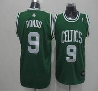 Boston Celtics 9 Rondo Green Authenic Kids Jersey
