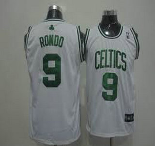Boston Celtics 9 Rondo White Authenic Kids Jersey