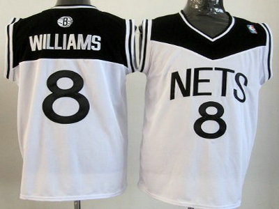 Brooklyn Nets 8 Deron Williams White Authentic Jersey