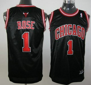 Chicago Bulls 1 Rose Authentic Black Kids Jersey