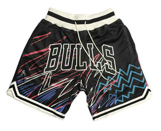 Chicago Bulls Sublimated Shorts (Black) JUST DON By Mitchell & Ness