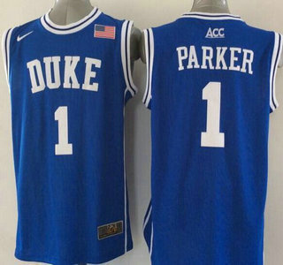 Duke Blue Devils #1 Jabari Parker 2015 Blue Round Collar Jersey