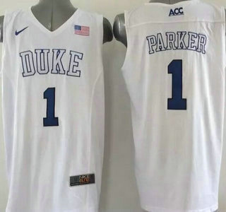 Duke Blue Devils #1 Jabari Parker 2015 White Jersey