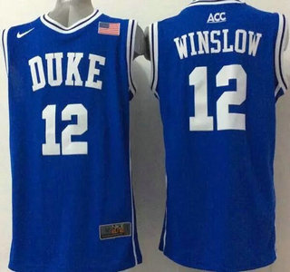 Duke Blue Devils #12 Justise Winslow 2015 Blue Jersey