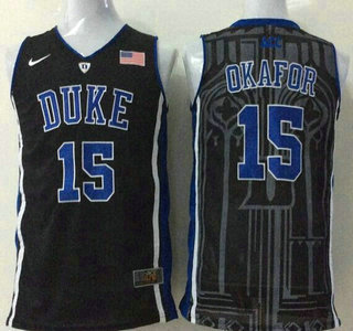 Duke Blue Devils #15 Jahlil Okafor Black Jersey