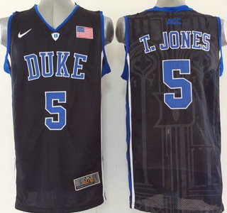 Duke Blue Devils #5 Tyus Jones Black Jersey