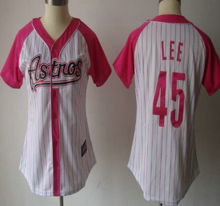 Houston Astros #45 Carlos Lee 2012 Fashion Womens Jersey