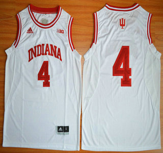 Indiana Hoosiers #4 Victor Oladipo White Big 10 Patch Jersey