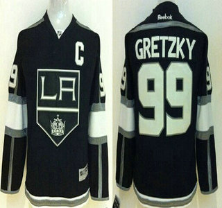 Los Angeles Kings #99 Wayne Gretzky Black Kids Jersey