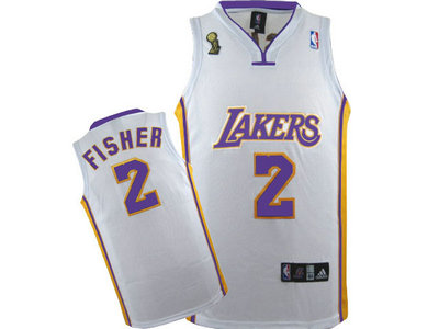 Los Angeles Lakers 2 Fisher White champion Jersey