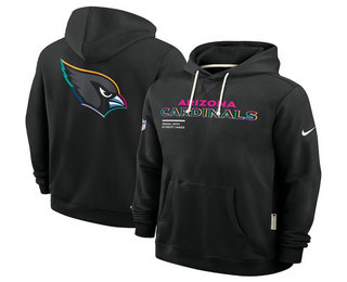 Men's Arizona Cardinals Black 2025 Crucial Catch Club Pullover Hoodie