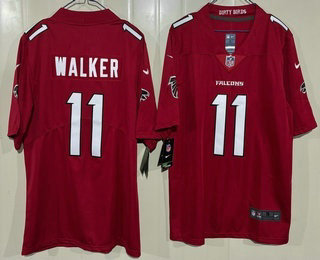 Men's Atlanta Falcons #11 Jalon Walker Limited Red Vapor Jersey