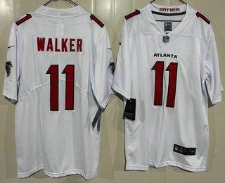 Men's Atlanta Falcons #11 Jalon Walker Limited White Vapor Jersey