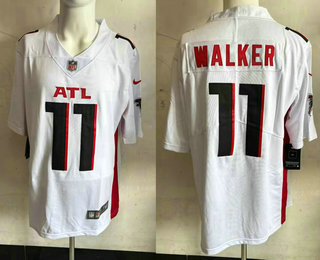 Men's Atlanta Falcons #11 Jalon Walker White Vapor Limited Stitched Jersey