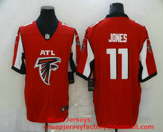 Men's Atlanta Falcons #11 Julio Jones Red 2020 Big Logo Vapor Untouchable Stitched NFL Nike Fashion Limited Jersey