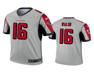 Men's Atlanta Falcons #16 Blair Walsh Silver Inverted Legend Jersey