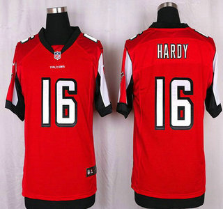 Men's Atlanta Falcons #16 Justin Hardy Red Team Color NFL Nike Elite Jersey