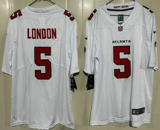Men's Atlanta Falcons #5 Drake London Limited White Vapor Jersey