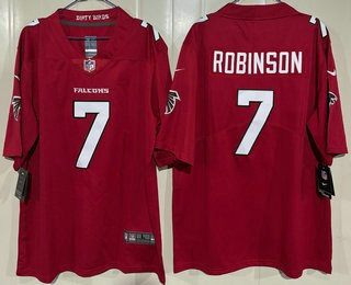 Men's Atlanta Falcons #7 Bijan Robinson Limited Red Vapor Jersey