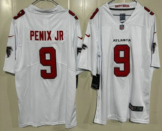 Men's Atlanta Falcons #9 Michael Penix Jr Limited White Vapor Jersey