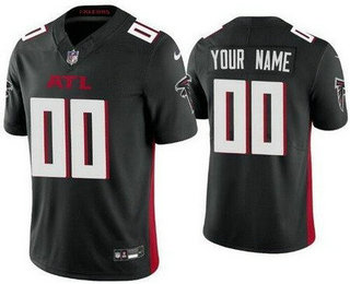 Men's Atlanta Falcons Customized Limited Black FUSE Vapor Jersey