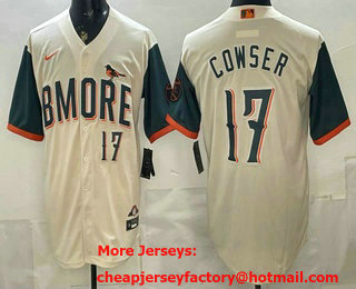 Men's Baltimore Orioles #17 Colton Cowser Cream 2026 City Connect Stadium Jersey