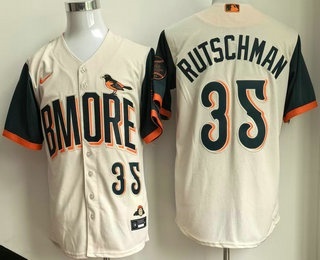 Men's Baltimore Orioles #35 Adley Rutschman Cream 2026 City Connect Stadium Jersey