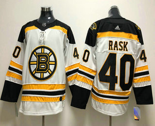 Men's Boston Bruins #40 Tuukka Rask White 2017-2018 Hockey Stitched NHL Jersey
