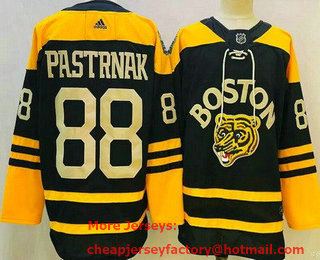 Men's Boston Bruins #88 David Pastrnak Black 2023 Winter Classic Authentic Jersey