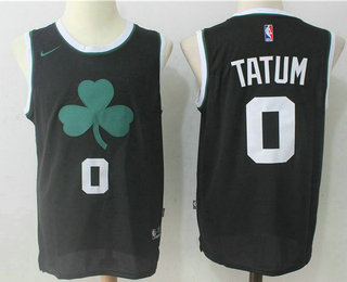 Men's Boston Celtics #0 Jayson Tatum Black 2017-2018 Nike Swingman Stitched NBA Jersey