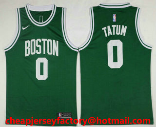 Men's Boston Celtics #0 Jayson Tatum Green 2017-2018 Nike Icon Edition Swingman Jersey