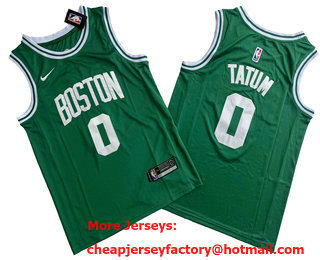 Men's Boston Celtics #0 Jayson Tatum Green Icon Swingman Jersey