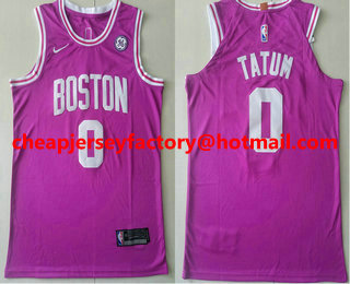 Men's Boston Celtics #0 Jayson Tatum Red 2017-2018 Nike Authentic General Electric Stitched NBA Jersey