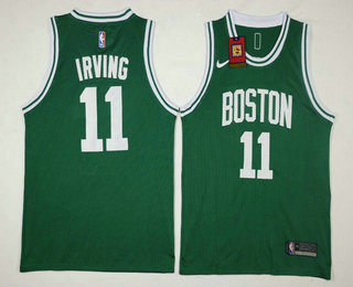 Men's Boston Celtics #11 Kyrie Irving Green 2017-2018 Nike Swingman Stitched NBA Jersey