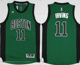 Men's Boston Celtics #11 Kyrie Irving Green With Black Stitched NBA Revolution 30 Swingman Jersey