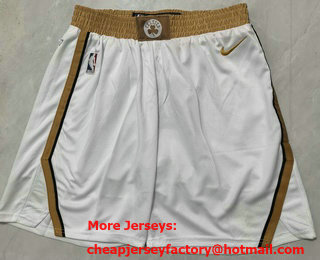 Men's Boston Celtics White 2025 City Swingman Shorts