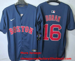 Men's Boston Red Sox #16 Jarren Duran Navy Limited Jersey