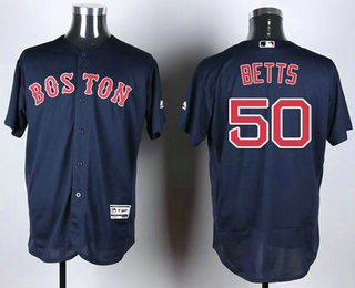 Men's Boston Red Sox #50 Mookie Betts Navy Blue 2016 Flexbase Authentic Collection Jersey
