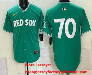 Men's Boston Red Sox #70 Payton Tolle Green 2025 City Connect Limited Stitched Jersey