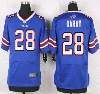 Men's Buffalo Bills #28 Ronald Darby Royal Blue Team Color NFL Nike Elite Jersey