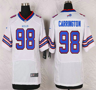 Men's Buffalo Bills #98 Alex Carrington White Road NFL Nike Elite Jersey