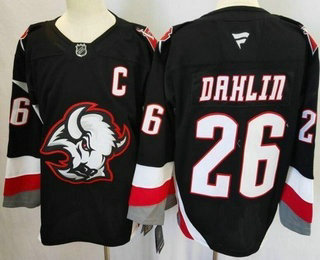Men's Buffalo Sabres #26 Rasmus Dahlin Black Authentic Jersey
