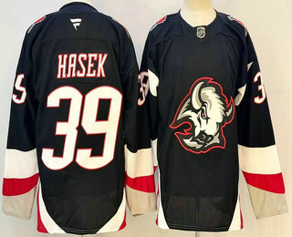Men's Buffalo Sabres #39 Dominik Hasek Black Authentic Jersey