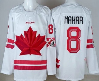 Men's Canada #8 Cale Makar White 2026 Olympics Authentic Jersey